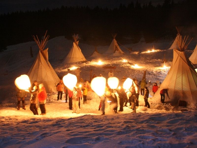 Soirée d'entreprise en hiver